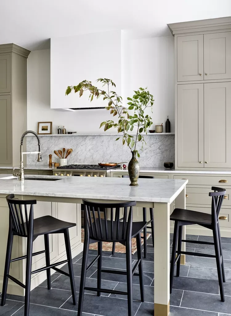 12+ Timeless Kitchen Cabinet Colors Designers - Mushroom Taupe Cabinets