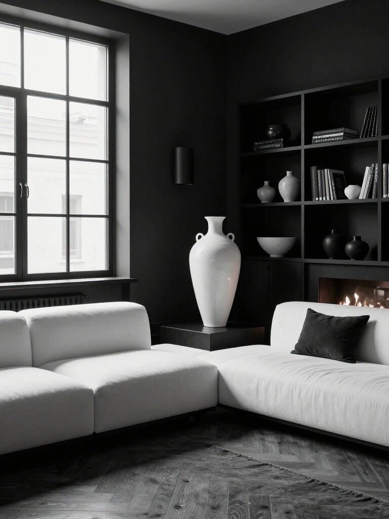 Black and White Living Room