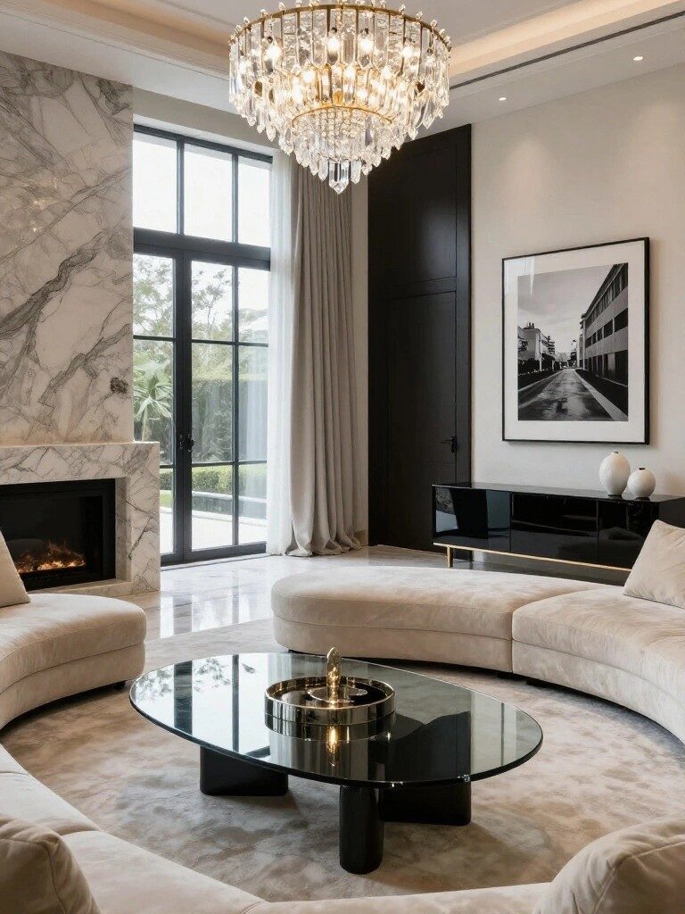 Curved Sofas for Easy Conversation Areas