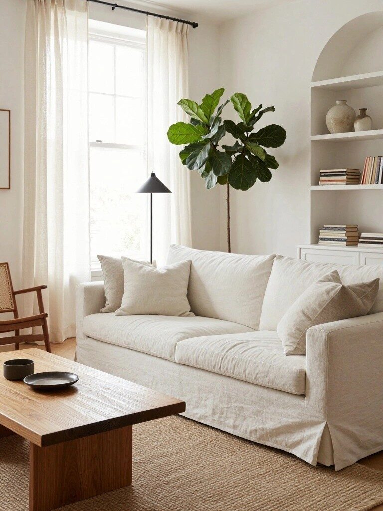 Slipcovered Sofas for Relaxed Living Rooms