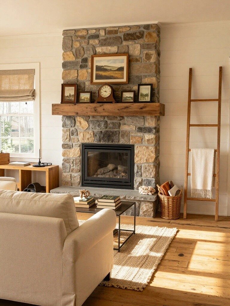 Stone Fireplace Focal Point