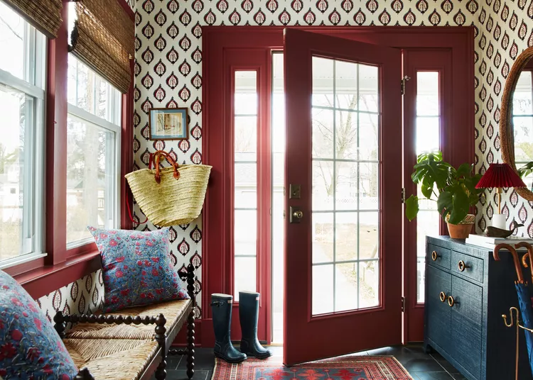 Warm Red Entryway