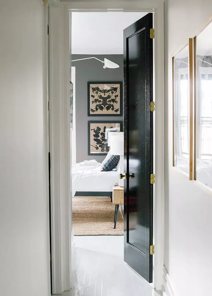 Dark wall bedroom BHDM Design