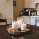 Kitchen Cozy Candle Centerpiece Ideas - Autumn Leaf & Pinecone Glow