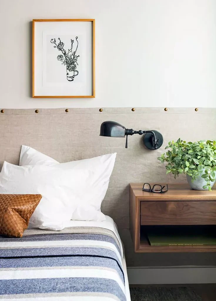 Linen headboard BHDM Design