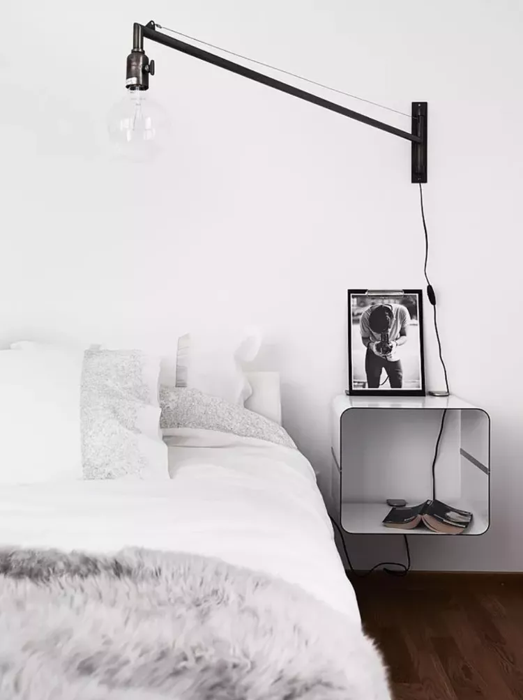 Small Primary Bedroom Ideas - Include a Built-In Nightstand Pella Hedeby