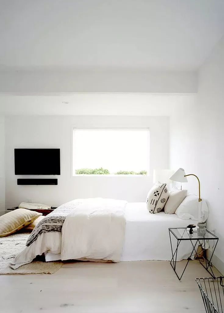 White bedroom Space Exploration