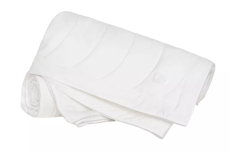Buffy Breeze eucalyptus lyocell comforter folded on a bed