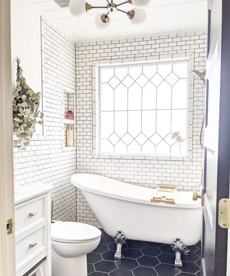 Retro midcentury modern bathroom