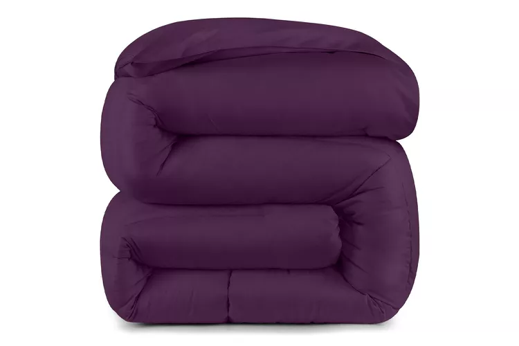 Utopia Bedding all-season down alternative comforter on a made bed