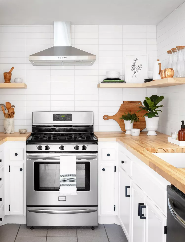 14 Small Galley Kitchen Ideas to Maximize a Tight Space -01 Bright, Cohesive Color Choices