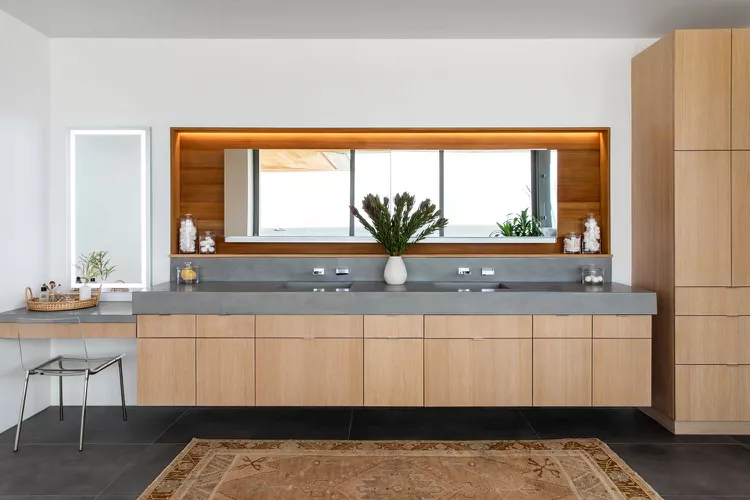 Midcentury Modern Bathroom Ideas-18 Blur Indoors and Out