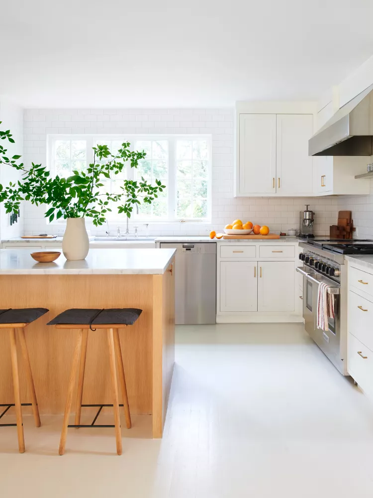 Minimalist Kitchen Ideas for a Simple, Stylish Space -Incorporate Wood Tones