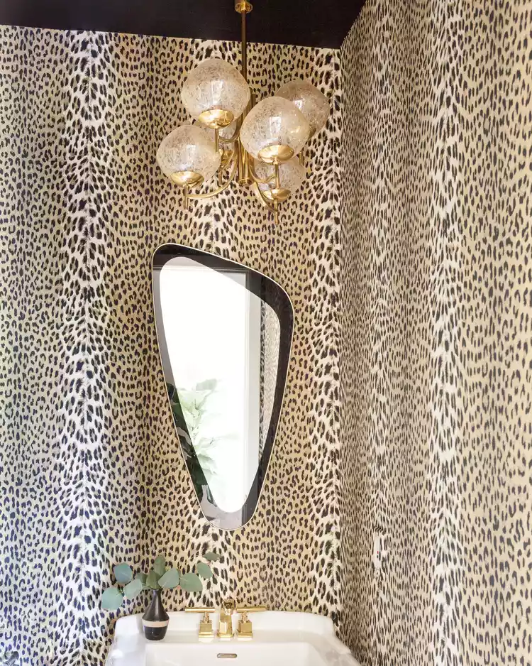 Midcentury Modern Bathroom Ideas-14 Hang an Asymmetrical Mirror