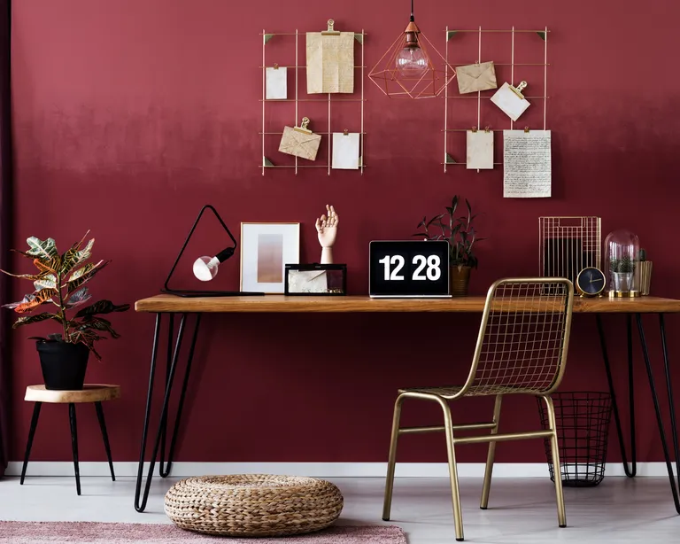 Small Office Layout Ideas-Paint a Wall