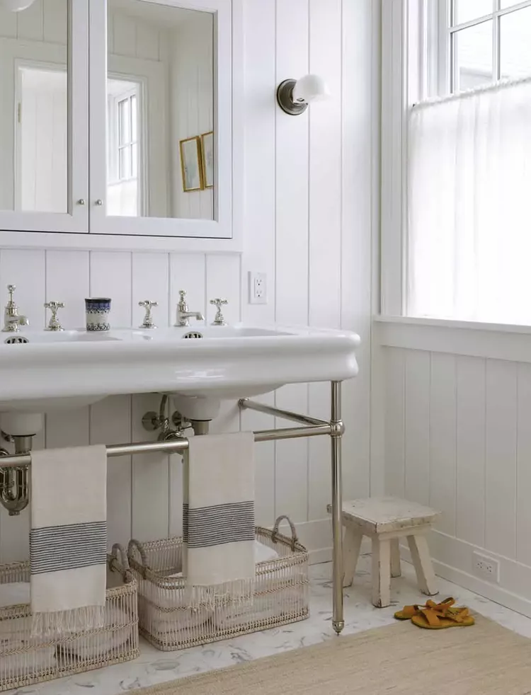  White Bathroom Ideas-27 Score a White Storage Mirror