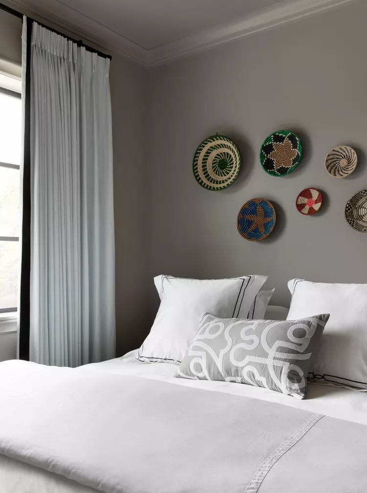 Gray and White Bedroom Ideas for a Timeless, Calming Space-31 Weave in Colorful Collections