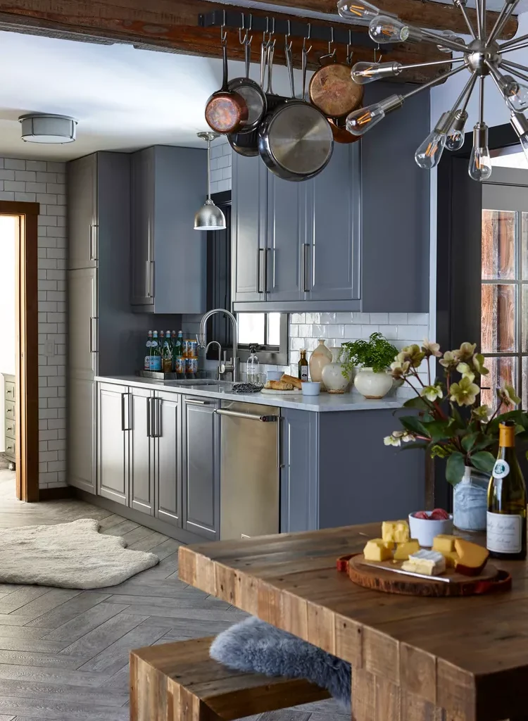 14 Small Galley Kitchen Ideas to Maximize a Tight Space -08 Mix of Aesthetics
