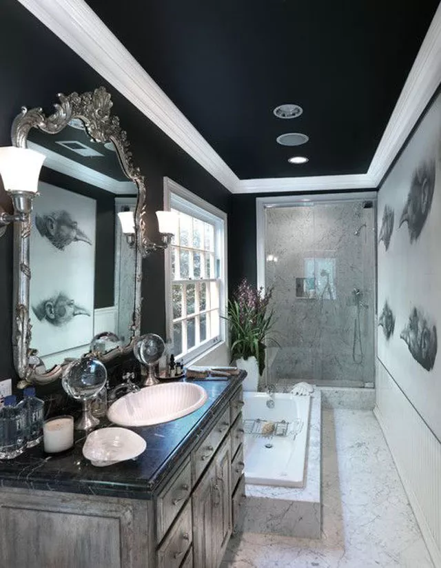 Black Bathroom Ideas for a Chic, Moody Space-Add Gothic Touches