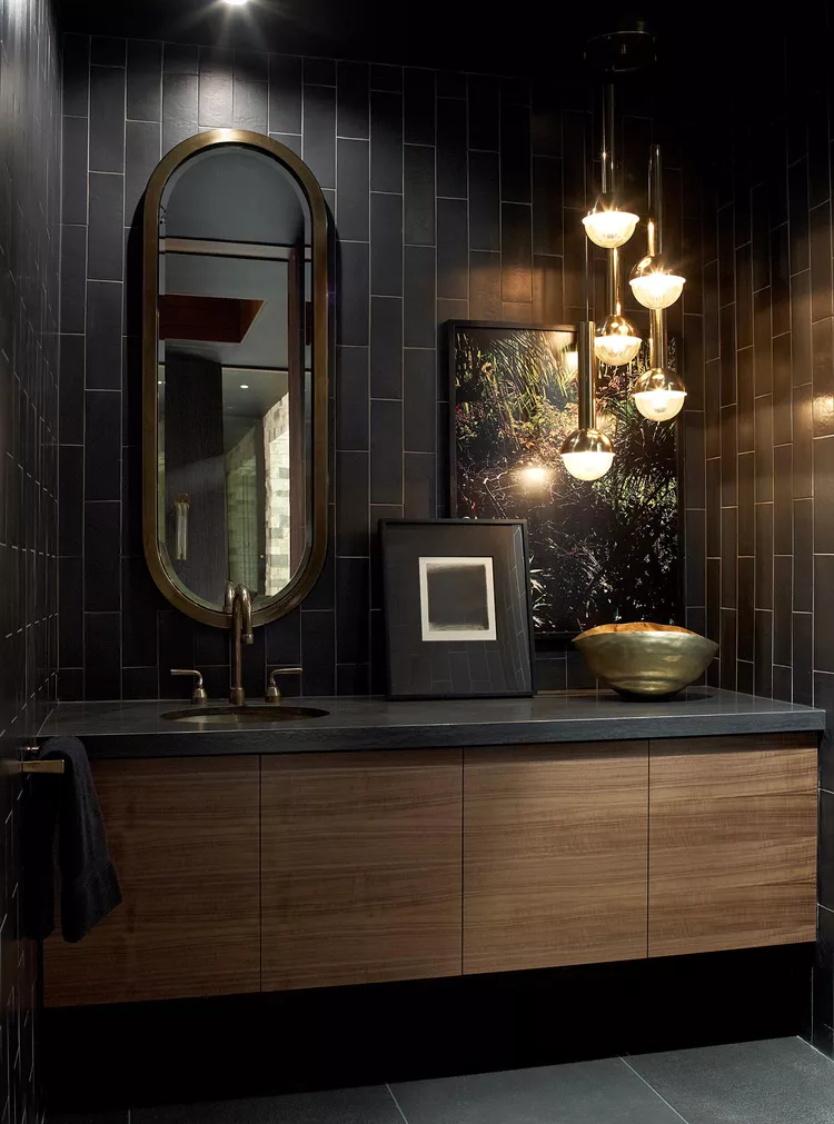Black Bathroom Ideas for a Chic, Moody Space-Add Luxurious Touches
