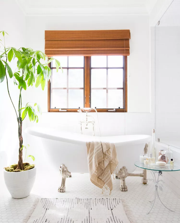  White Bathroom Ideas  09 Splurge on a Statement Tub